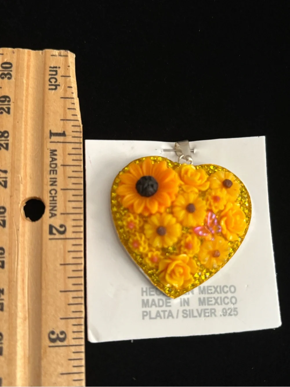 925 Sterling Silver Sunflower Pendant